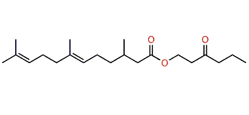 3-Oxohexyl (E)-3,7,11-trimethyl-6,10-dodecadienoate